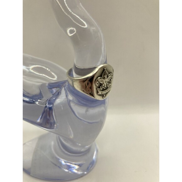 Vintage Sterling Silver .925 BSA Boy Scouts of America Size 10 Ring - Picture 2 of 6